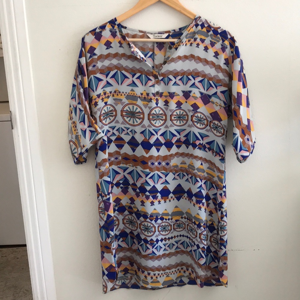Tucker by Gaby Basora Printed Tunic 100% Silk